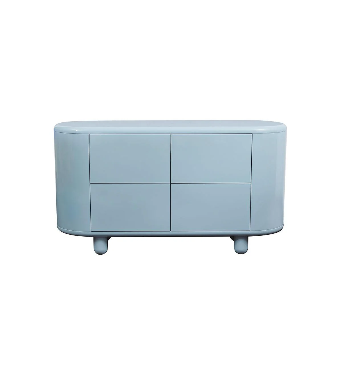 Apollo Glossy 4-Drawer Commode in Powder Blue