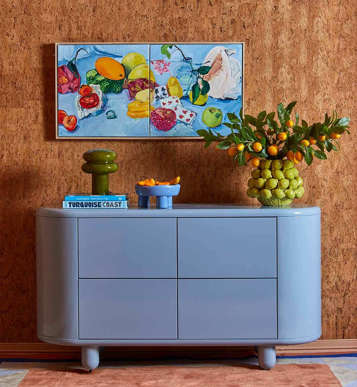 Apollo Glossy 4-Drawer Commode in Powder Blue - Image 2