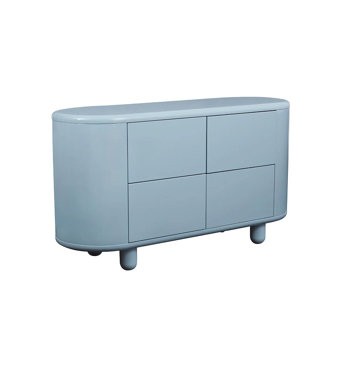 Apollo Glossy 4-Drawer Commode in Powder Blue - Image 3