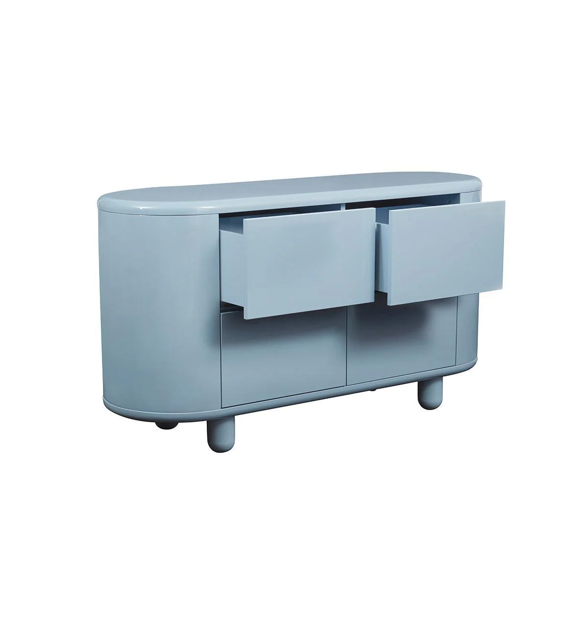 Apollo Glossy 4-Drawer Commode in Powder Blue - Image 4