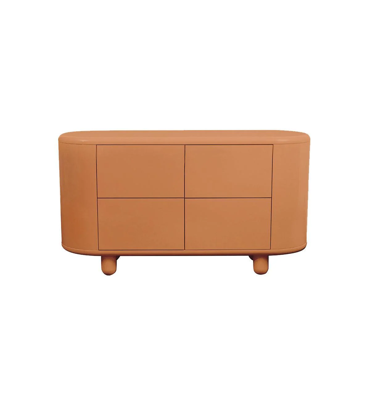 Apollo Glossy 4-Drawer Commode in Sienna