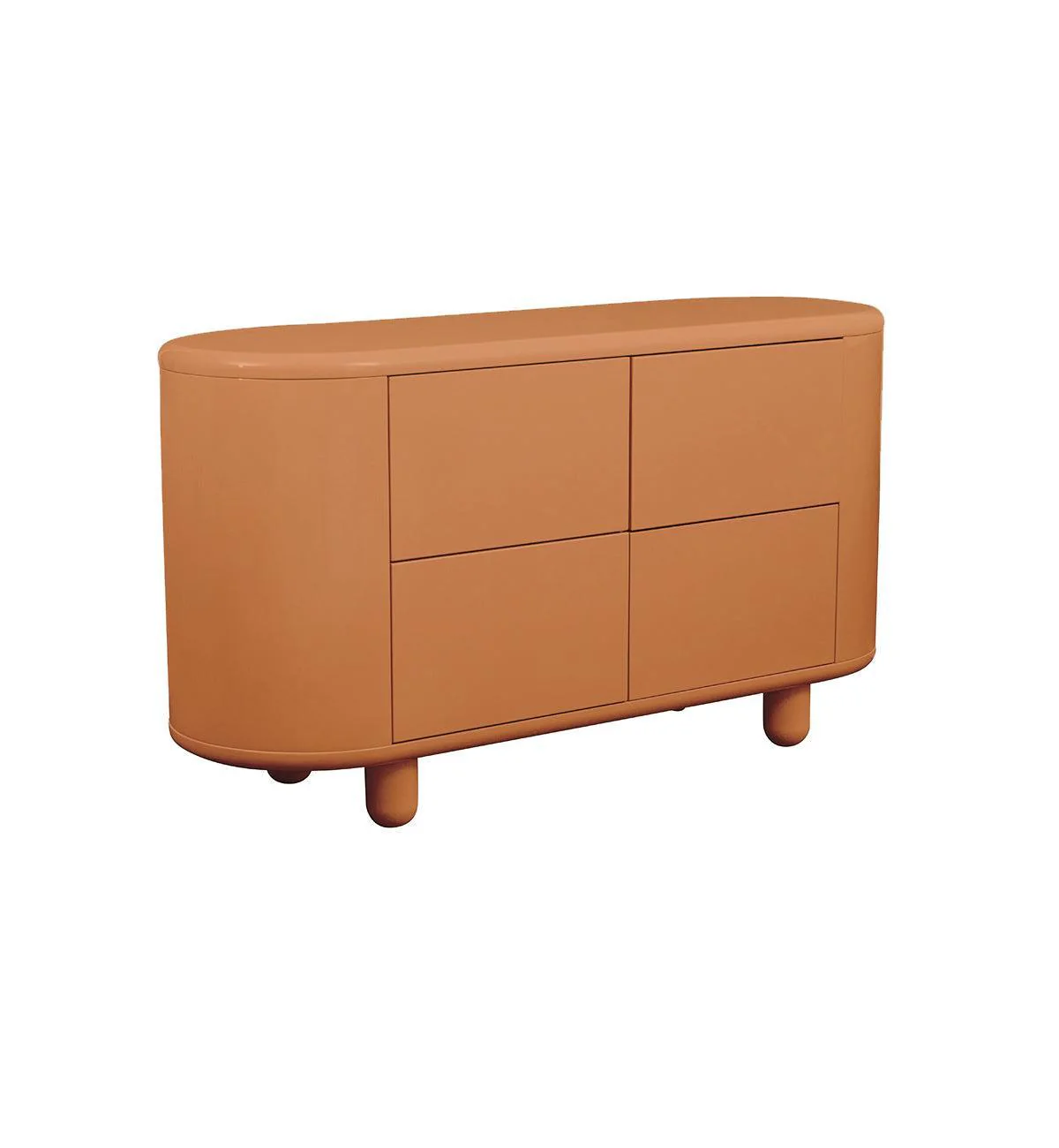 Apollo Glossy 4-Drawer Commode in Sienna - Image 2