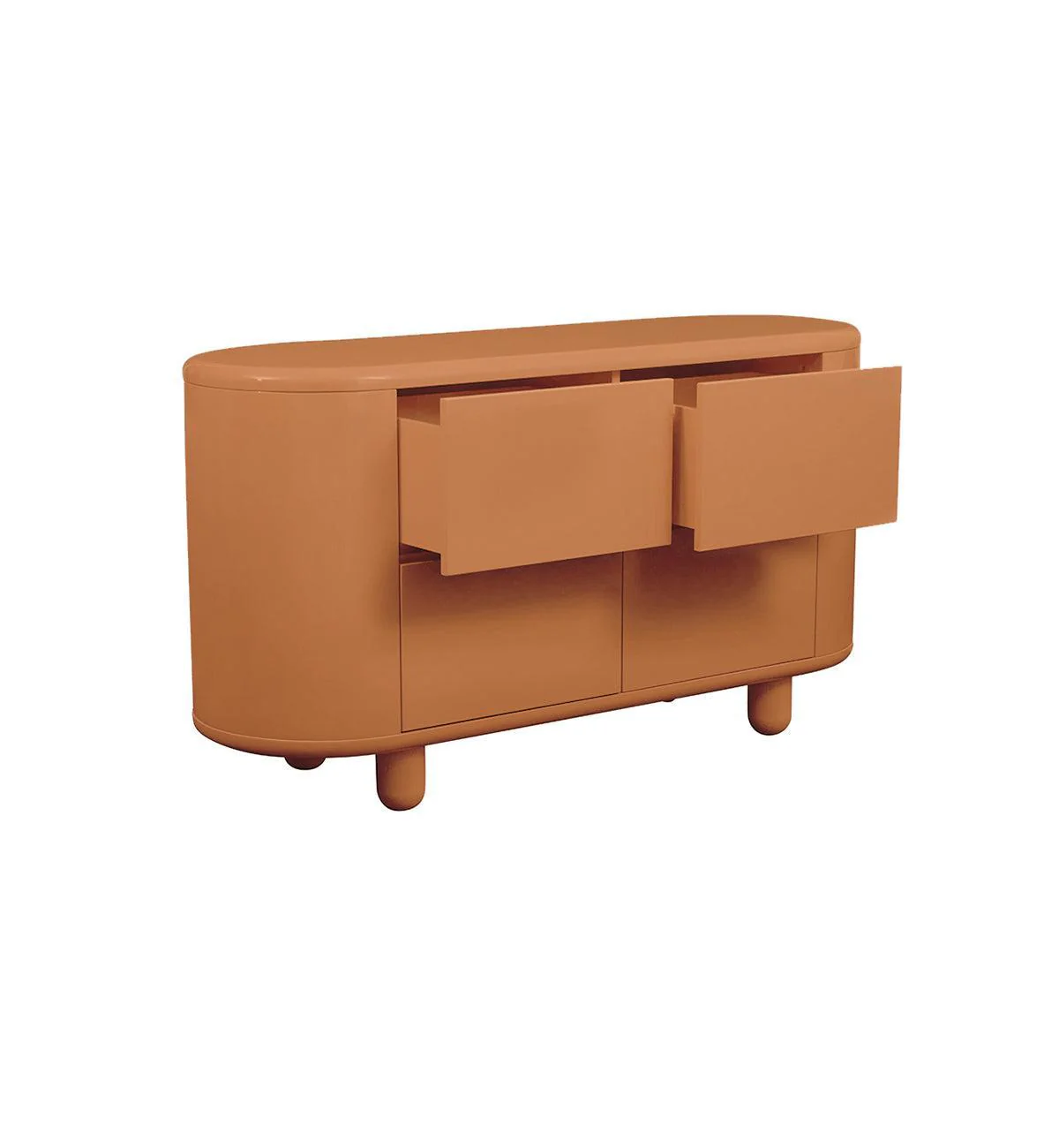 Apollo Glossy 4-Drawer Commode in Sienna - Image 3