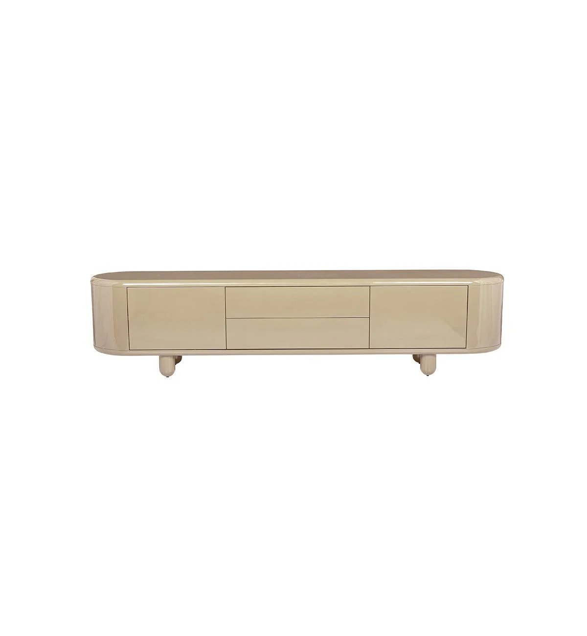 Apollo Glossy Entertainment Unit in Croissant - Image 3