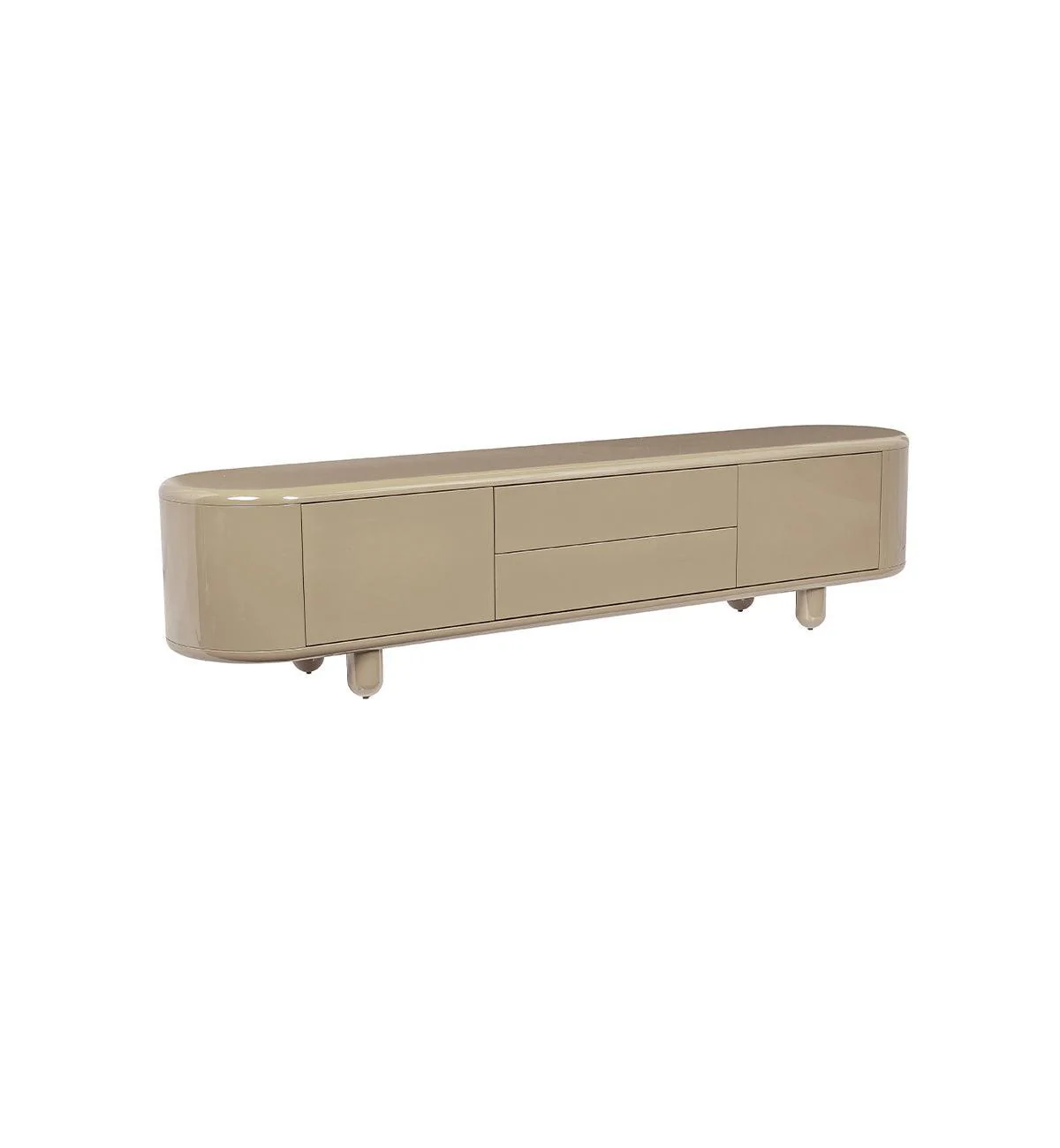 Apollo Glossy Entertainment Unit in Croissant - Image 4