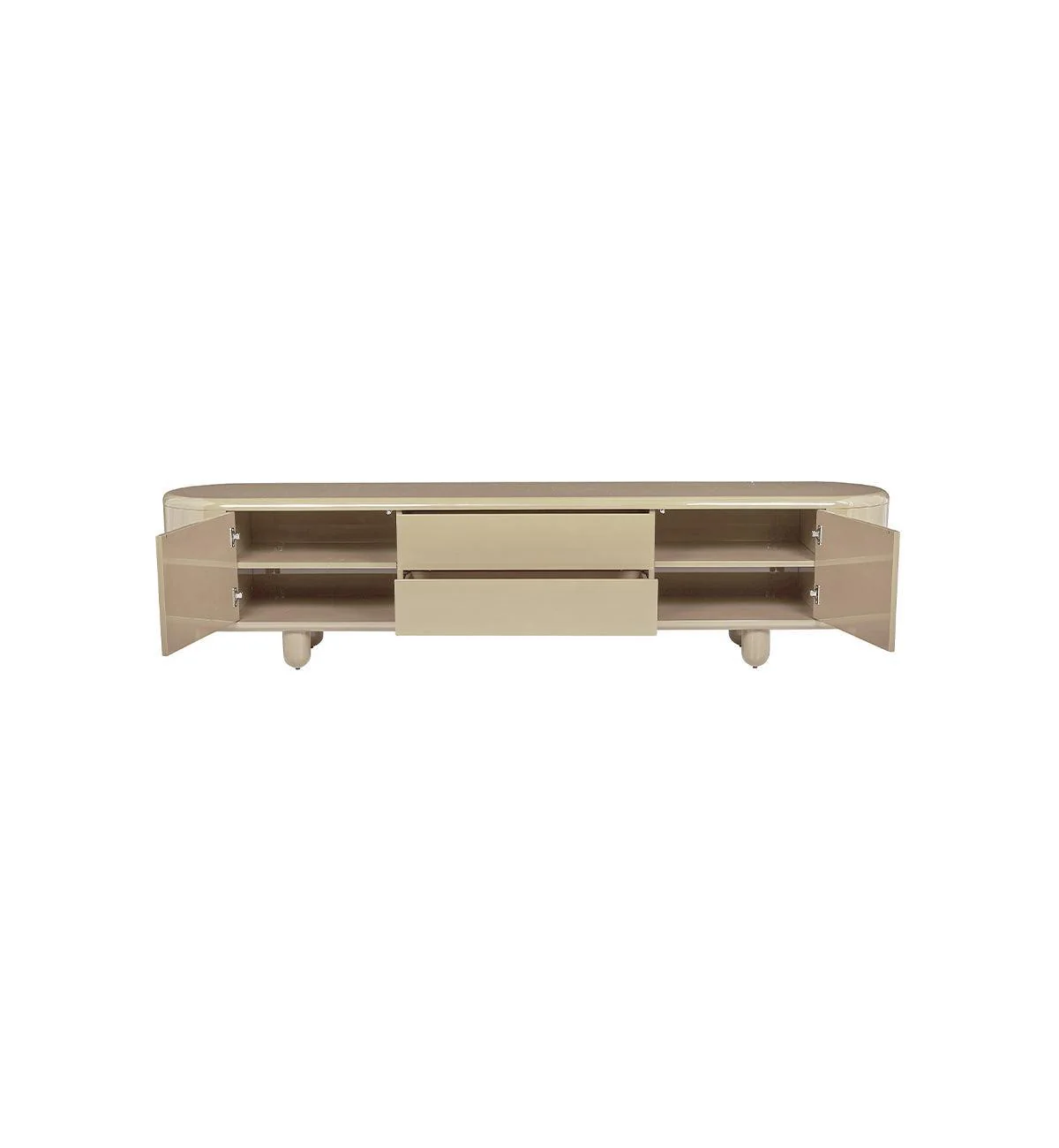 Apollo Glossy Entertainment Unit in Croissant - Image 5