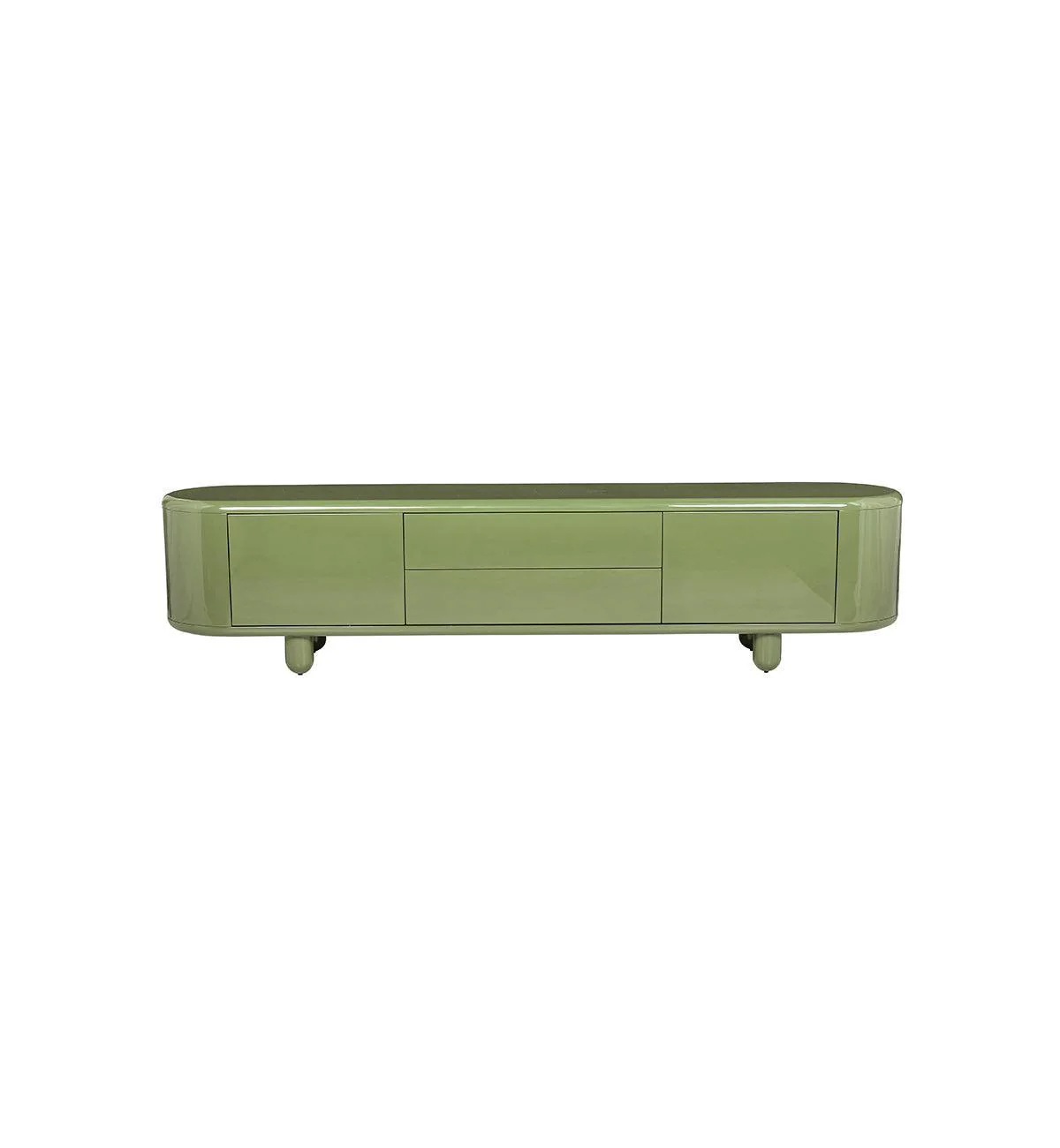Apollo Glossy Entertainment Unit in Olive - Image 3