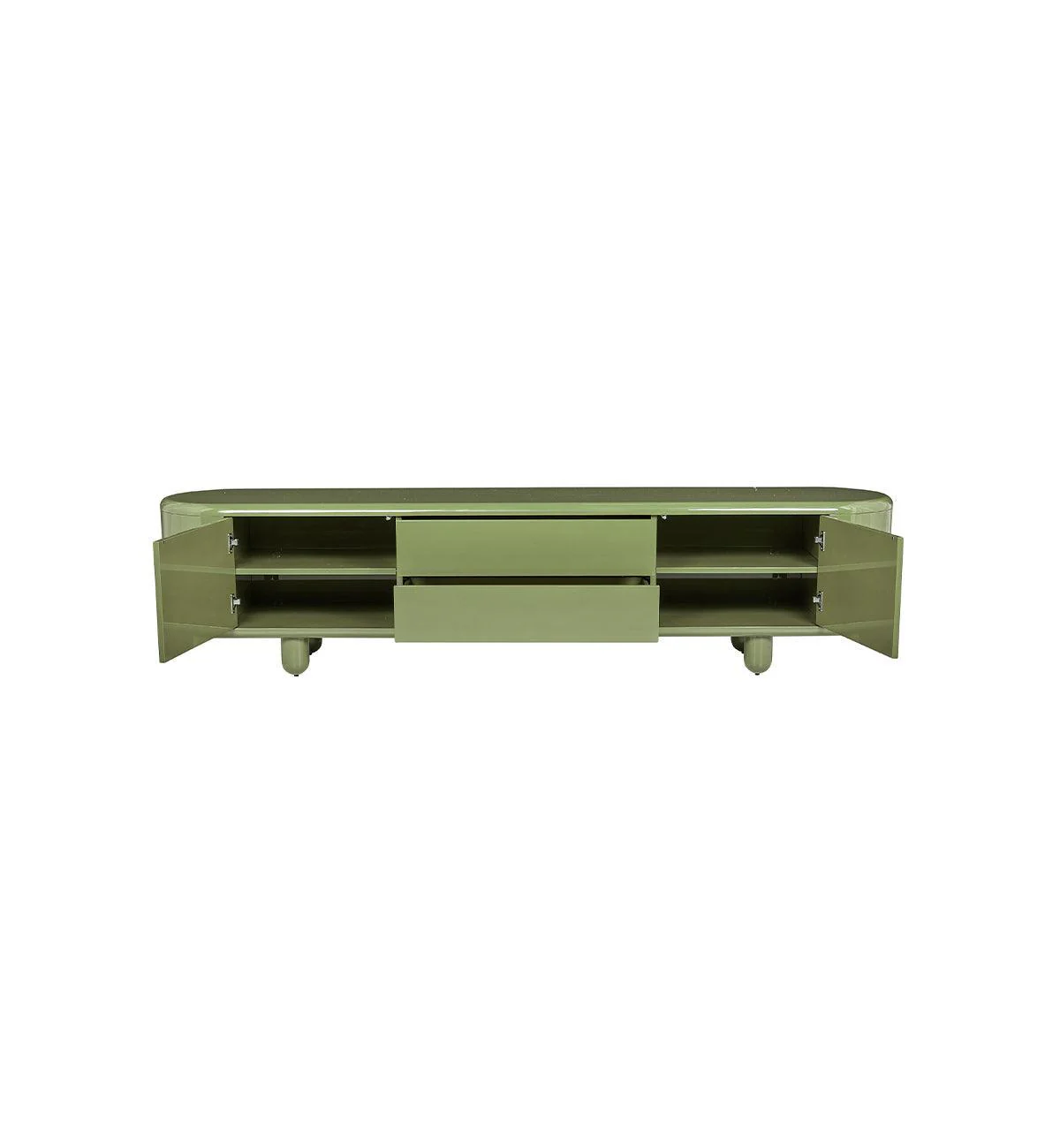 Apollo Glossy Entertainment Unit in Olive - Image 5