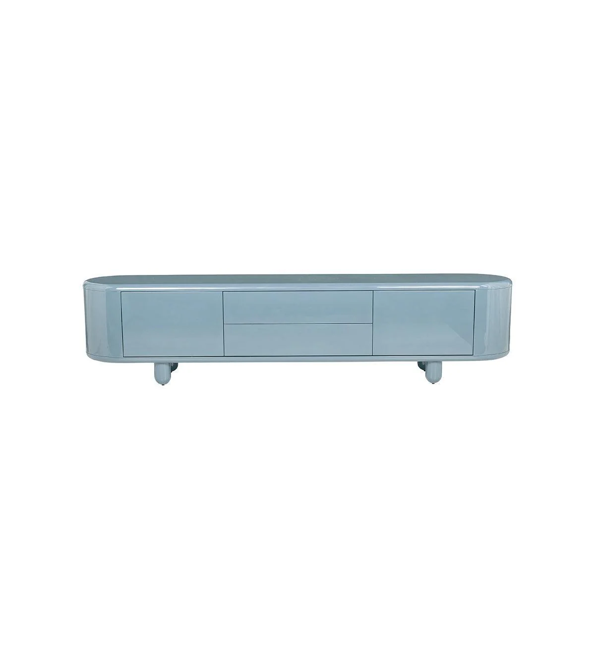 Apollo Glossy Entertainment Unit in Powder Blue - Image 2