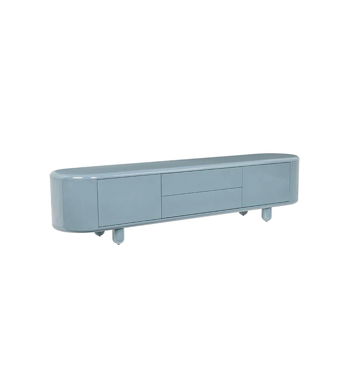 Apollo Glossy Entertainment Unit in Powder Blue - Image 3