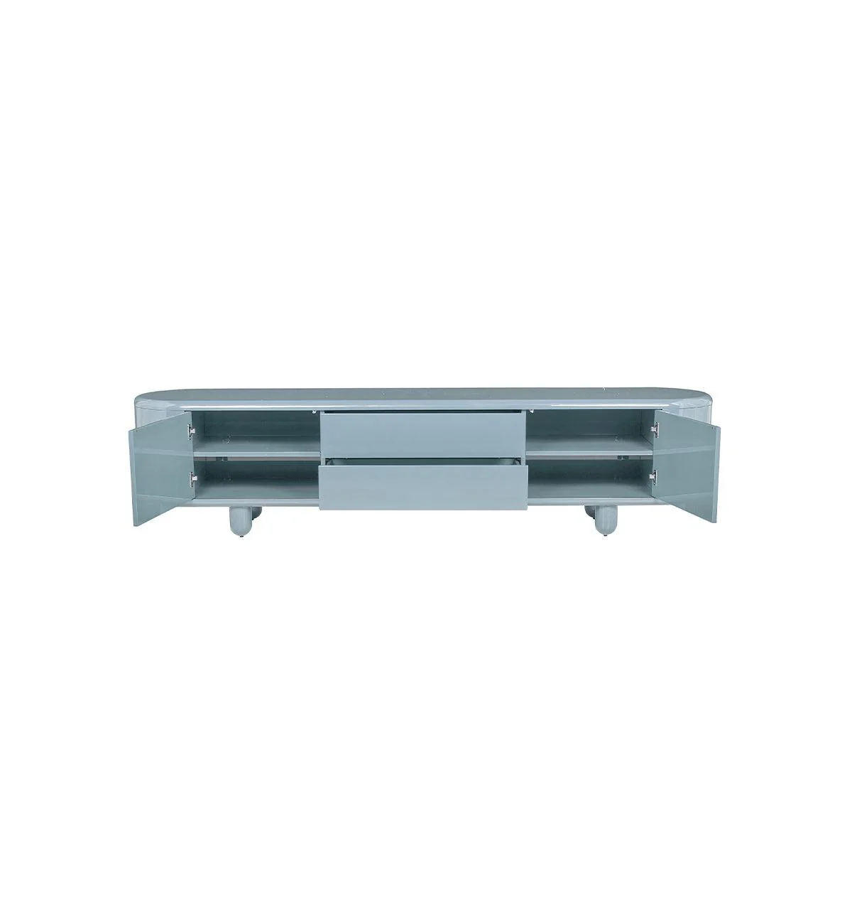Apollo Glossy Entertainment Unit in Powder Blue - Image 4