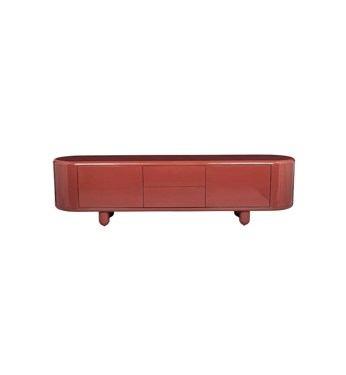 Apollo Glossy Entertainment Unit in Spice