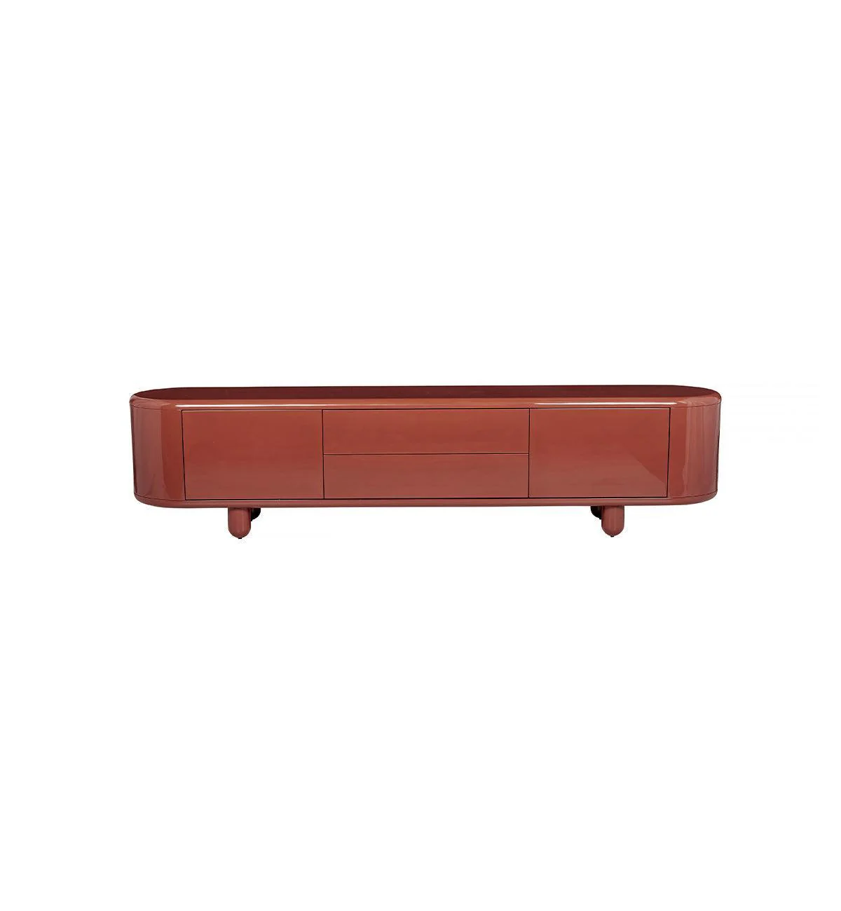 Apollo Glossy Entertainment Unit in Spice - Image 2