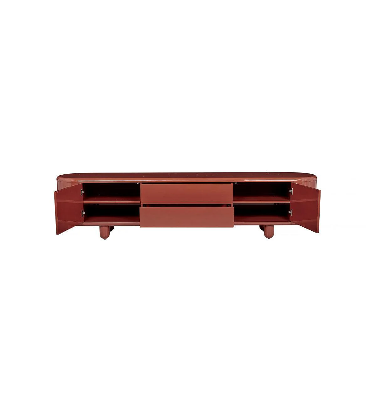 Apollo Glossy Entertainment Unit in Spice - Image 4