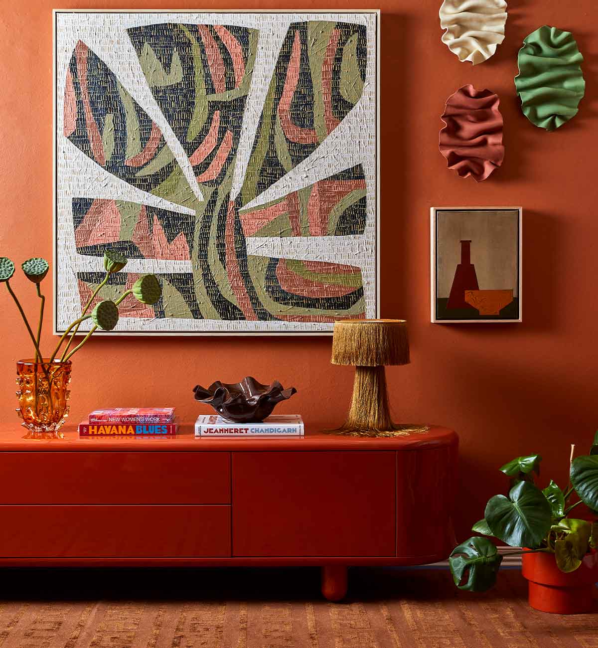 Apollo Glossy Entertainment Unit in Squash - Image 3