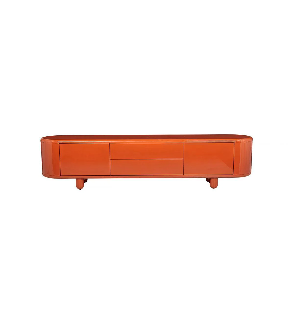 Apollo Glossy Entertainment Unit in Squash - Image 4