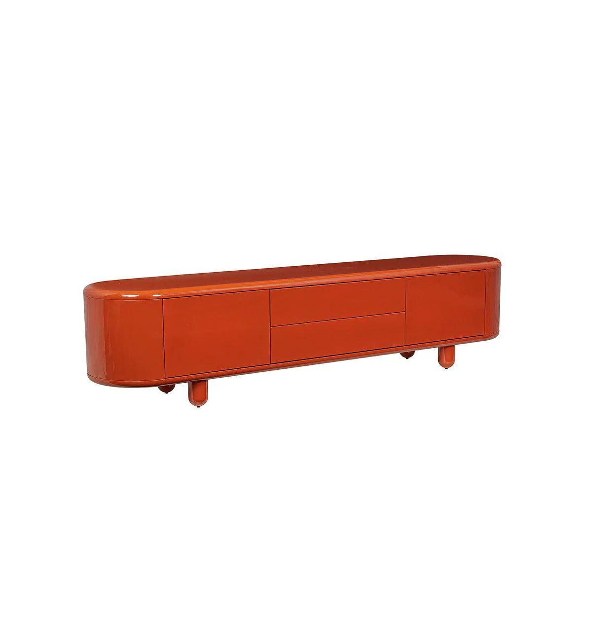 Apollo Glossy Entertainment Unit in Squash - Image 5