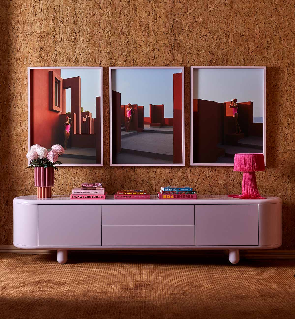 Apollo Glossy Entertainment Unit in Sweetpea - Image 2
