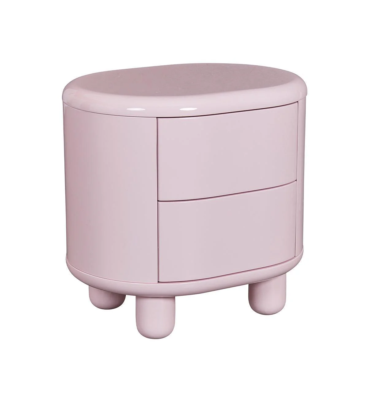 Apollo Glossy Bedside Table in Sweetpea - Image 3