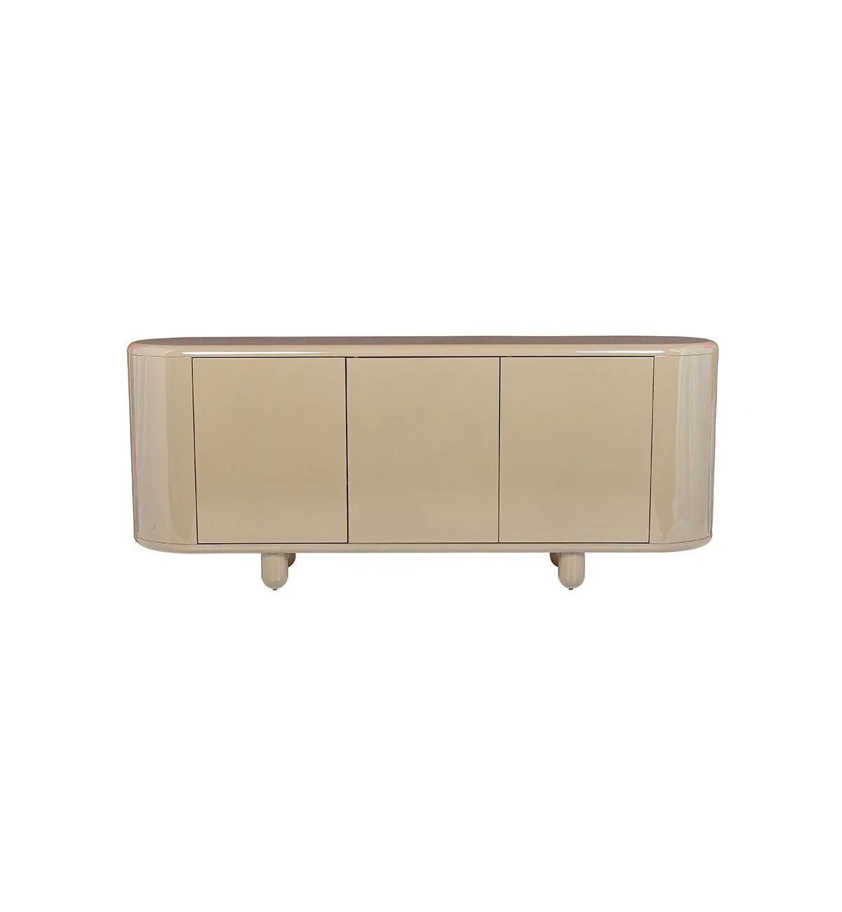Apollo Glossy Sideboard in Croissant