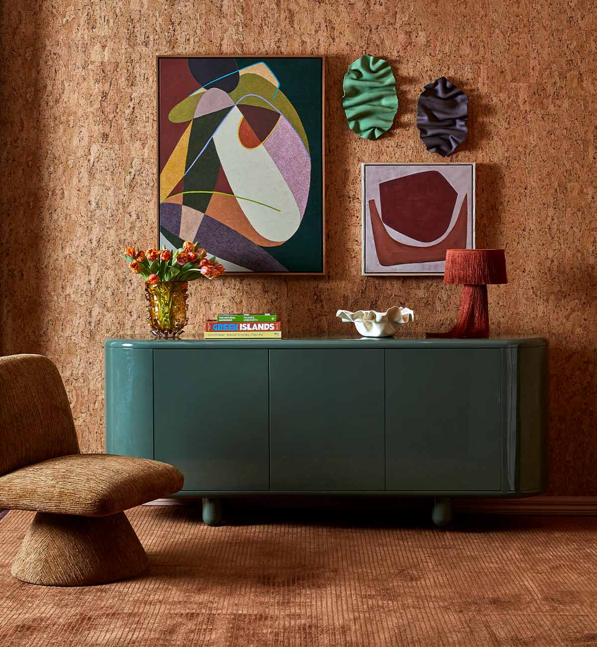 Apollo Glossy Sideboard In Olive - Image 2