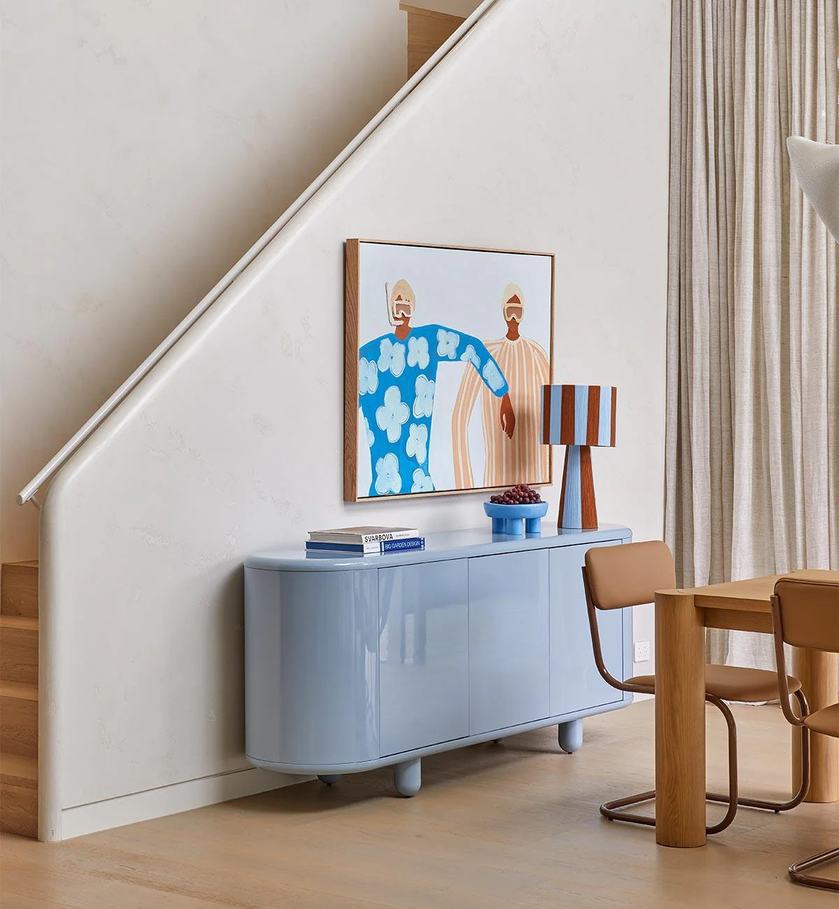 Apollo Glossy Sideboard in Powder Blue - Image 2