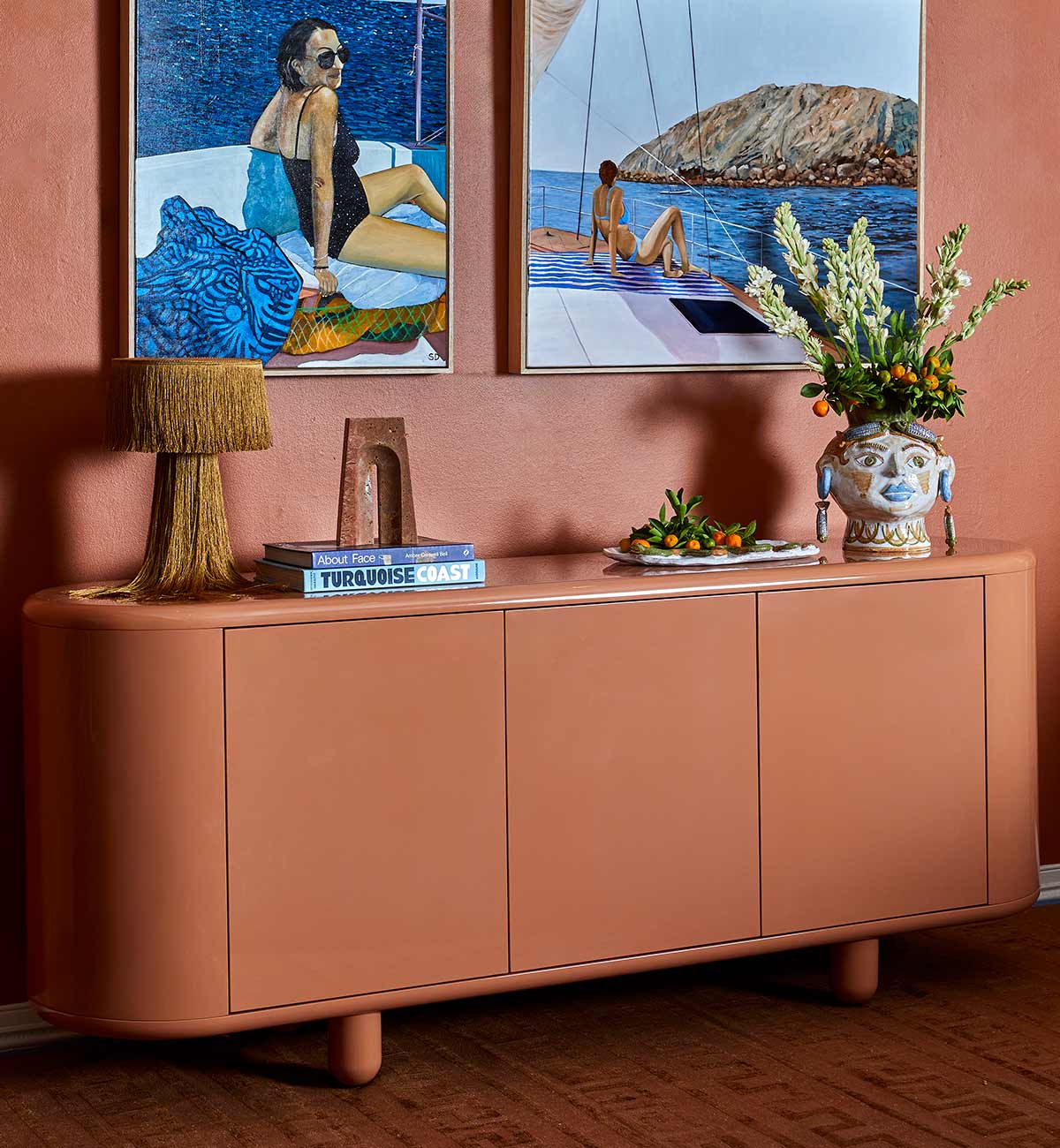 Apollo Glossy Sideboard In Sienna - Image 3
