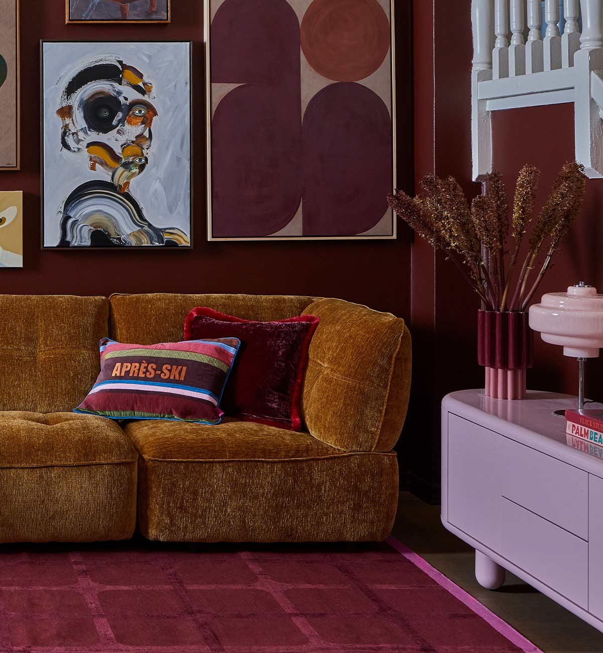 Flossy Table Lamp in Blush - Image 3