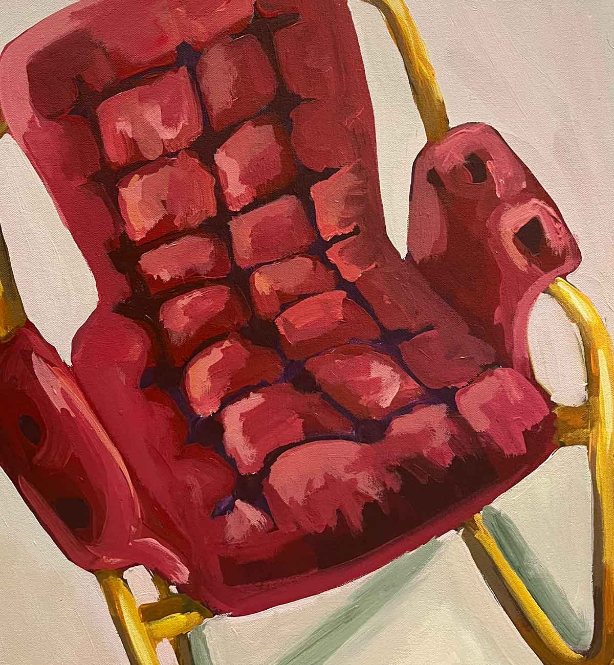 Lily Platts - Red Velvet Chair - Image 2