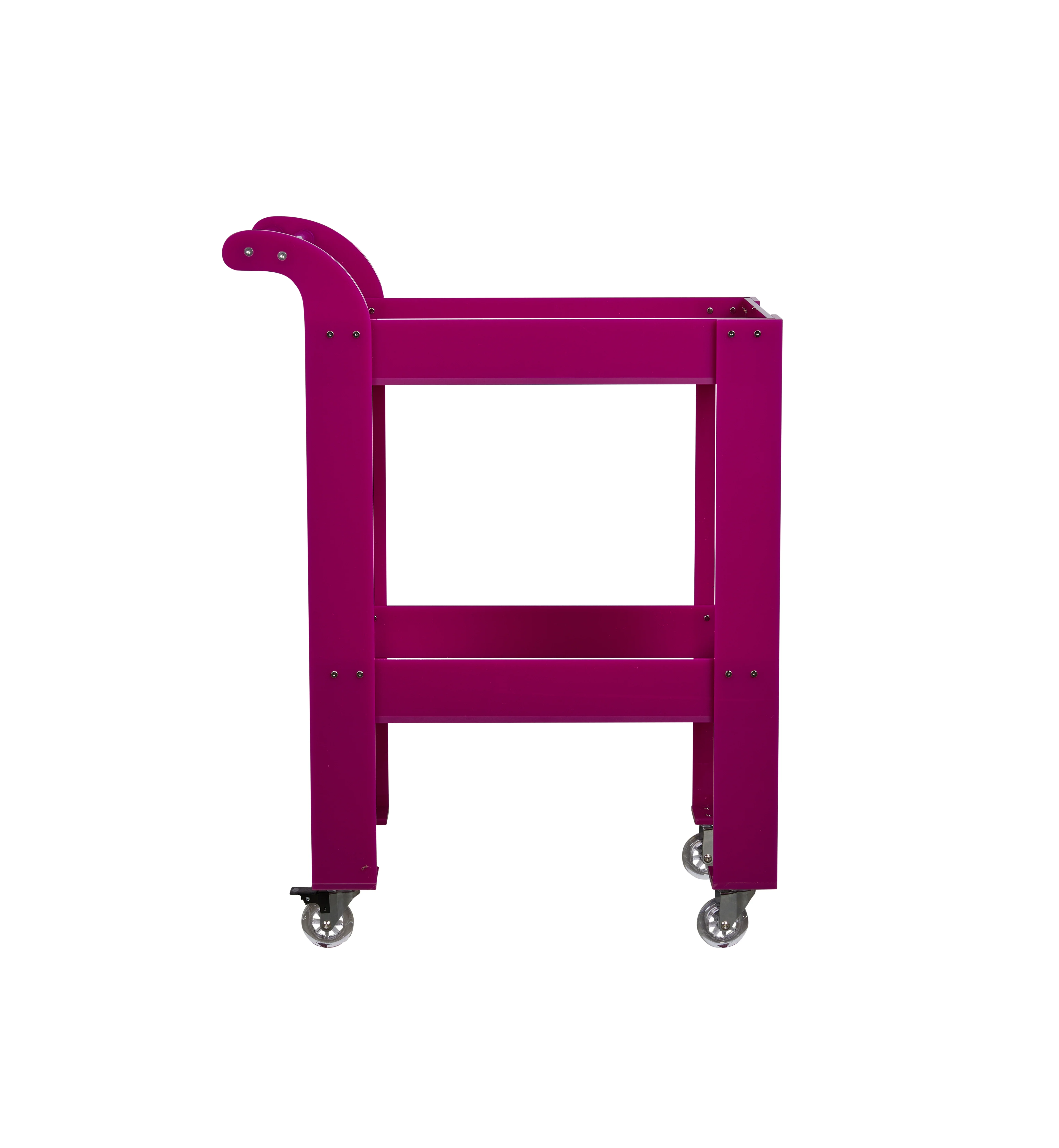 Acrylic Bar Cart in Berry