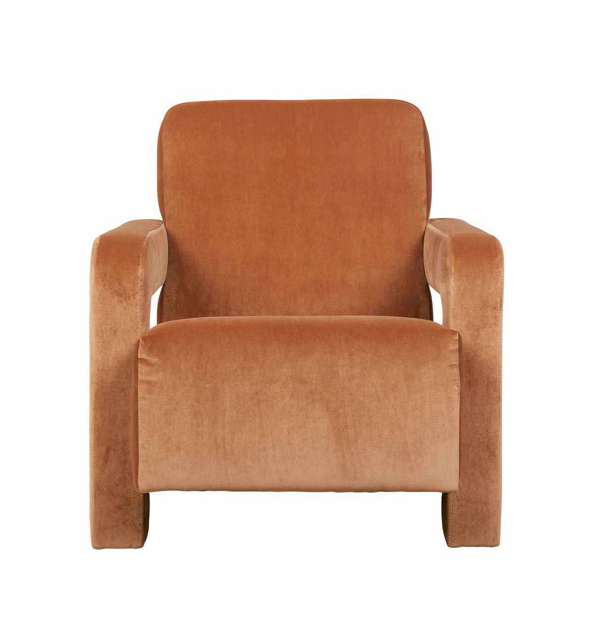 Betsy Armchair In Caramel Velvet - Image 8