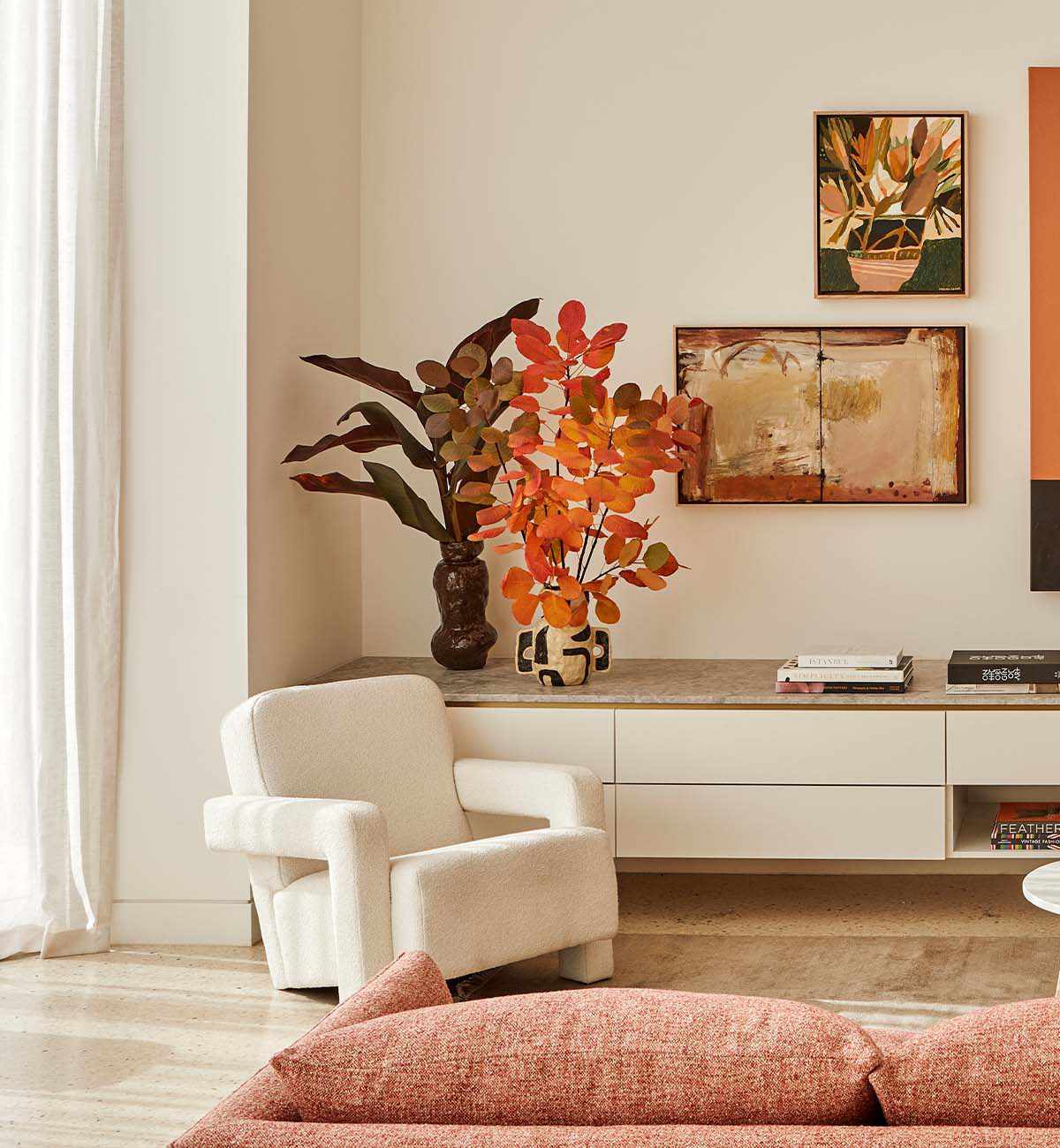 Betsy Armchair In Cream Boucle - Image 3