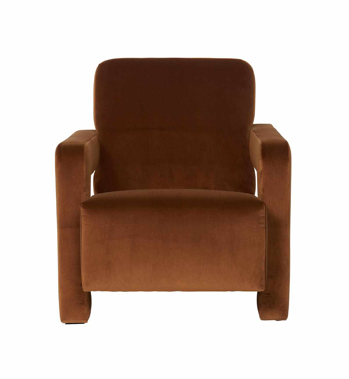 Betsy Armchair In Rust Velvet - Image 3