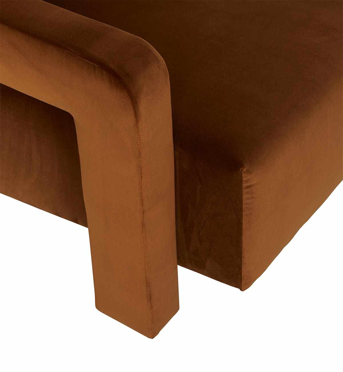 Betsy Armchair In Rust Velvet - Image 4
