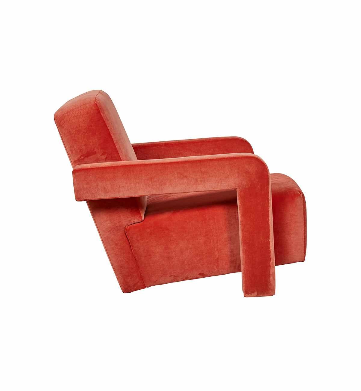 Betsy Armchair In Tangerine Velvet - Image 10