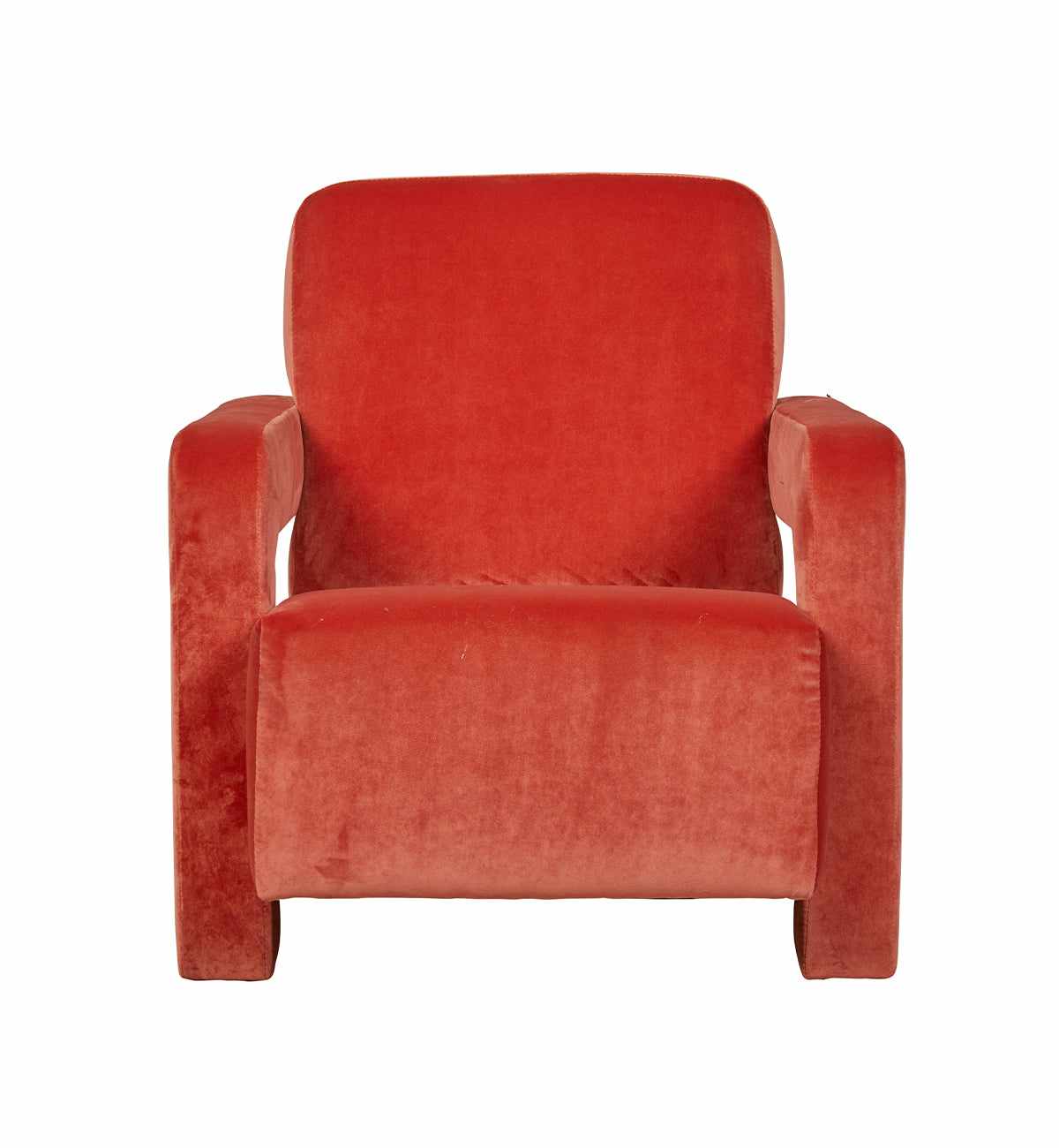 Betsy Armchair In Tangerine Velvet - Image 8