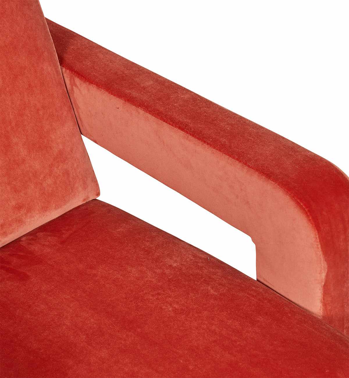 Betsy Armchair In Tangerine Velvet - Image 9