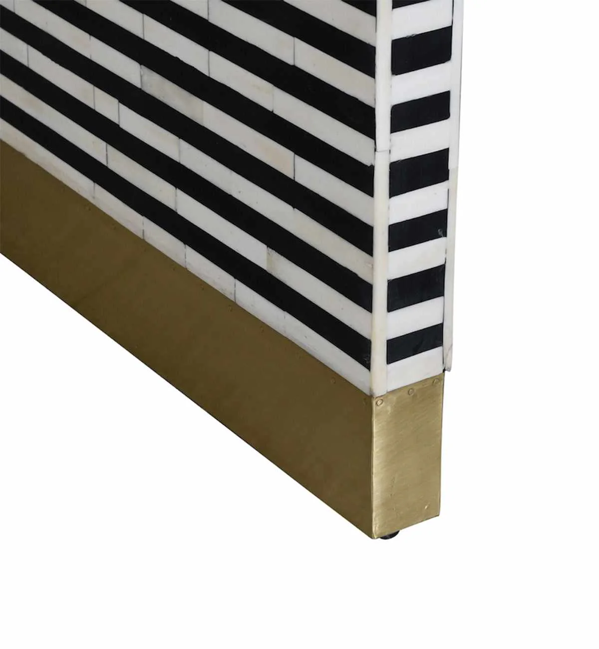 Bone Inlay 1-Drawer Curved Bedside In Black - Image 7