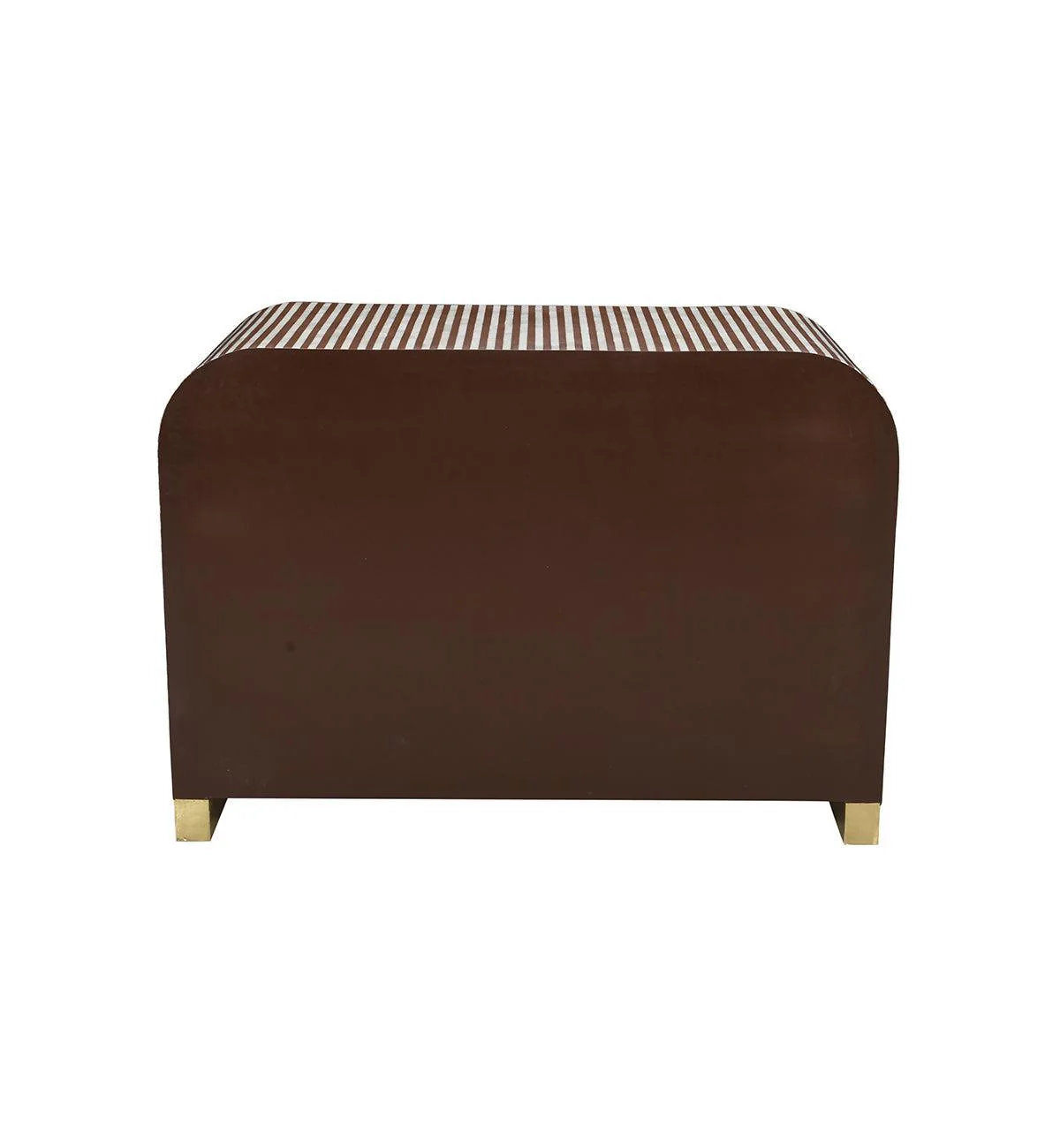Bone Inlay Curved 4-drawer Commode In Chocolate - Image 7