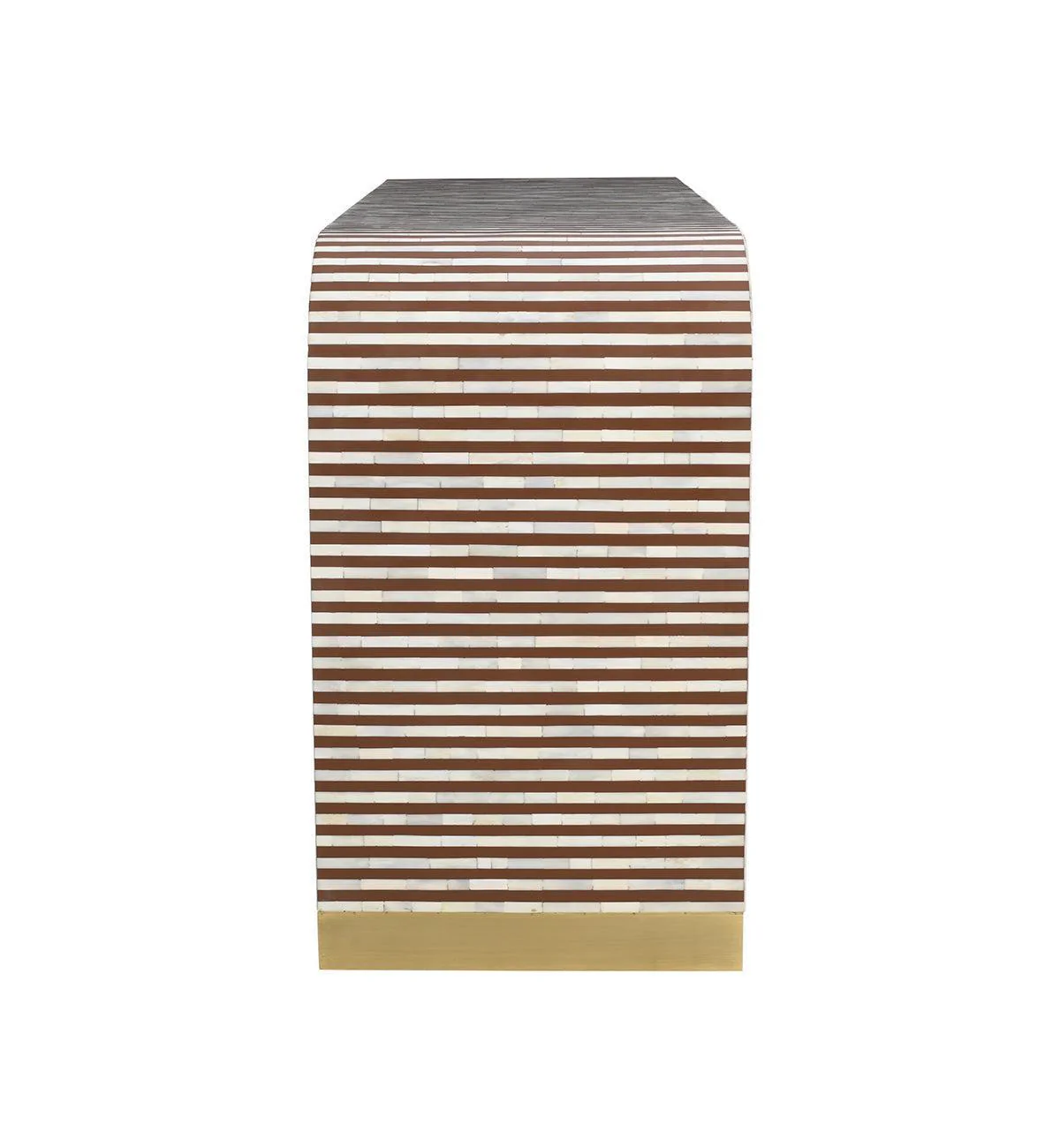 Bone Inlay Curved 7-drawer Commode In Chocolate - Image 5