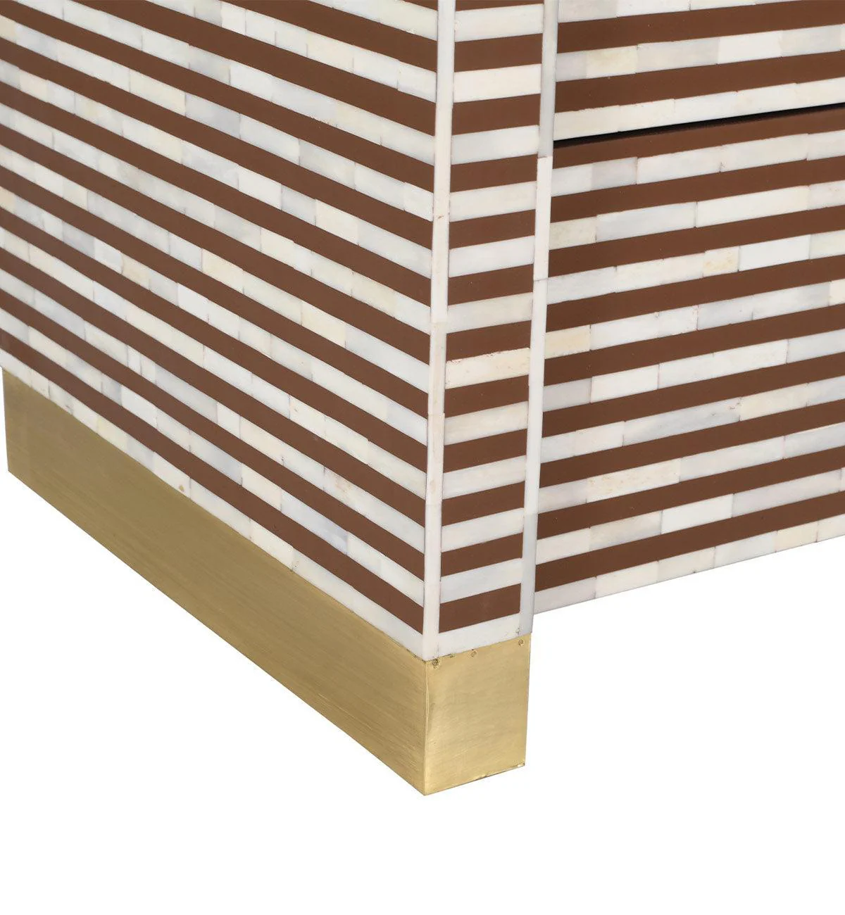 Bone Inlay Curved 7-drawer Commode In Chocolate - Image 6