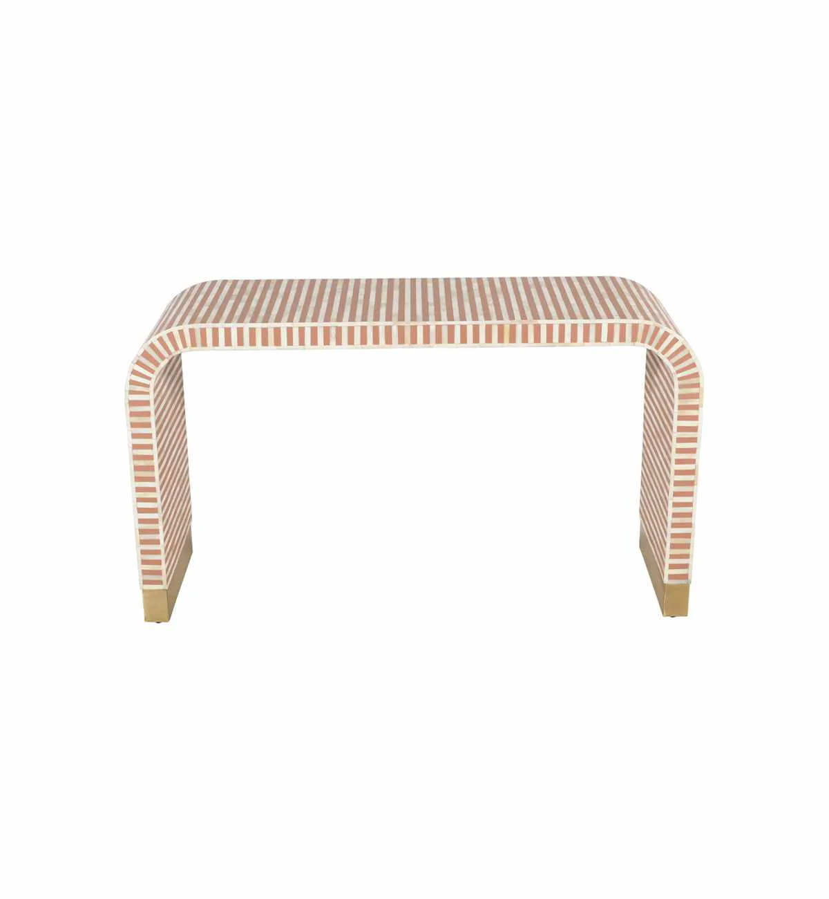 Bone Inlay Curved Console In Almond - Image 5