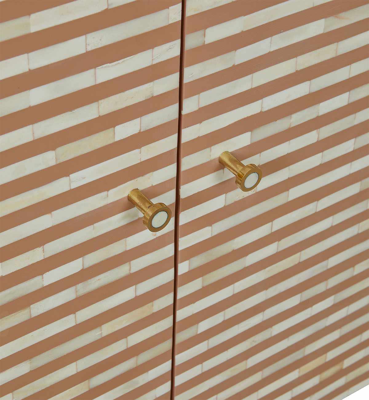 Bone Inlay Curved Sideboard In Almond - Image 7
