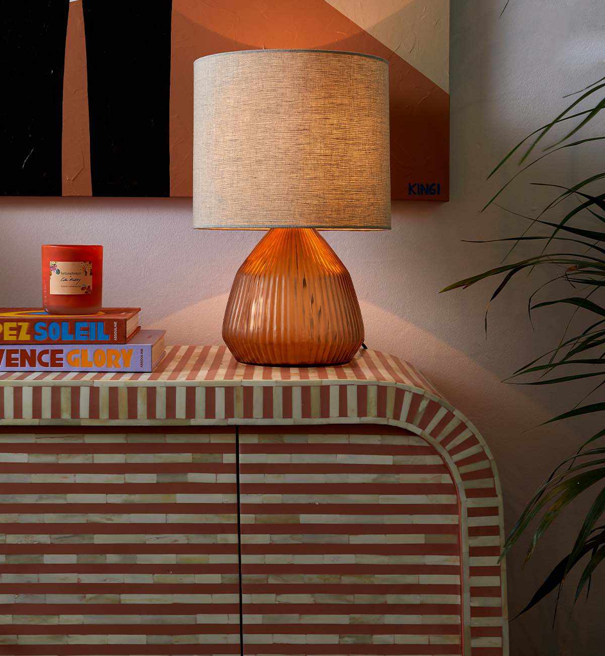 Bone Inlay Curved Sideboard In Almond - Image 9