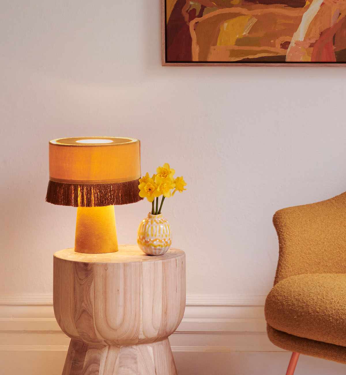 Brady Table Lamp In Mustard - Image 3