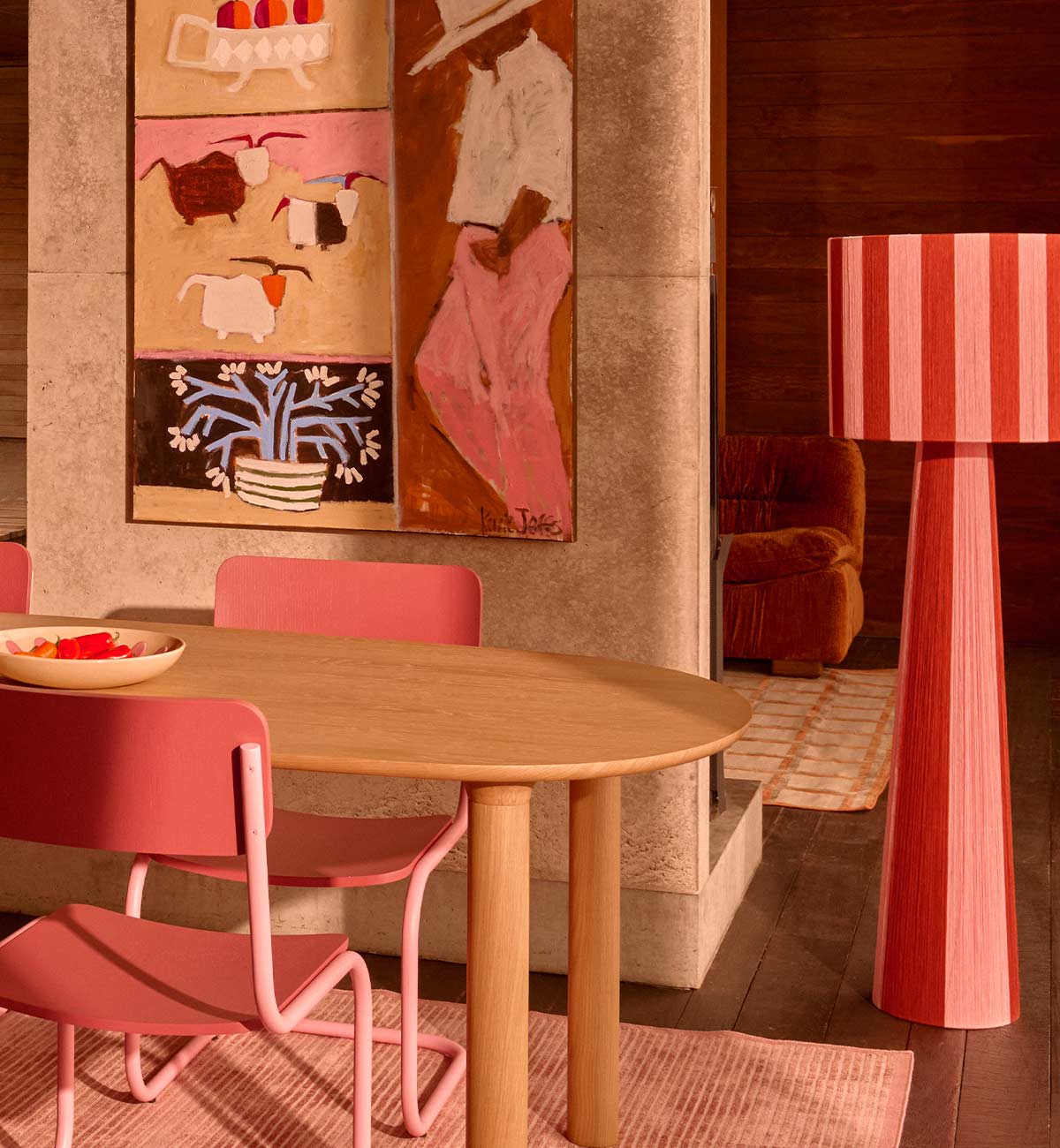 Cindy Floor Lamp In Berry - Image 4