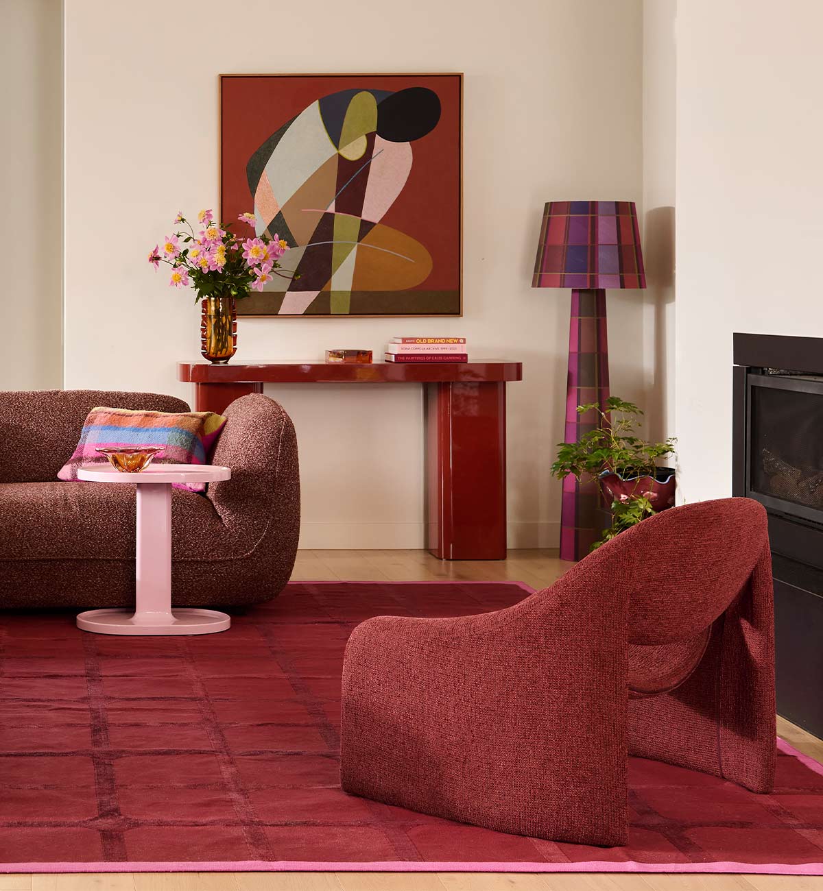 Cosmo Chair in Burgundy - Image 3