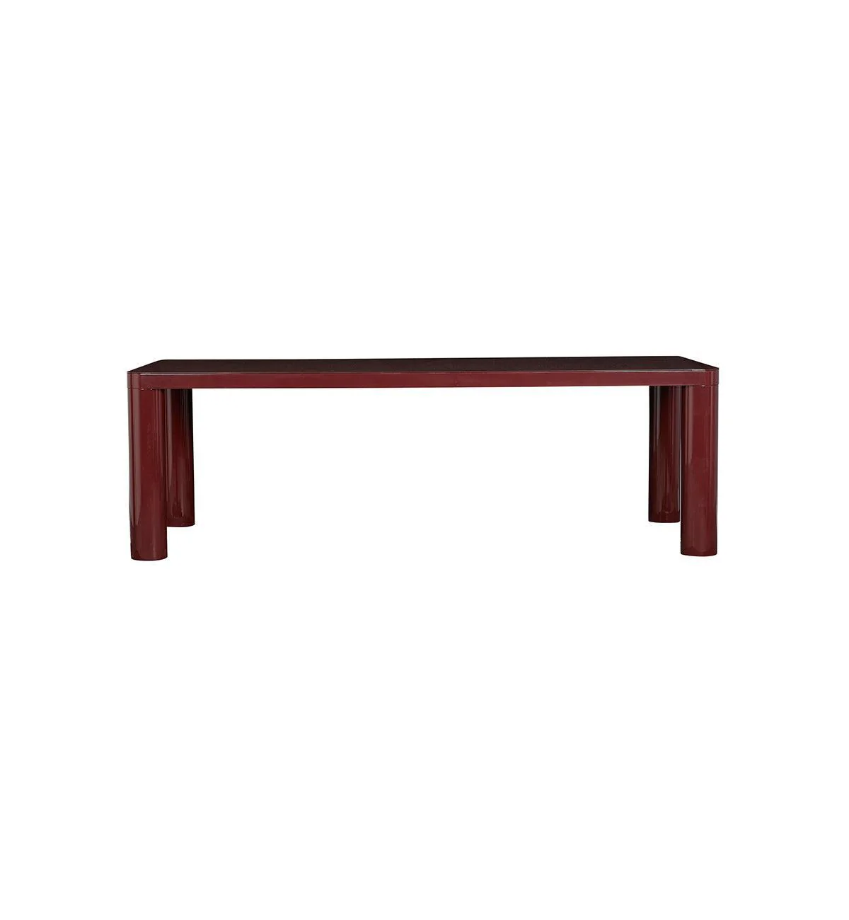 Cult Glossy Dining Table in Burgundy
