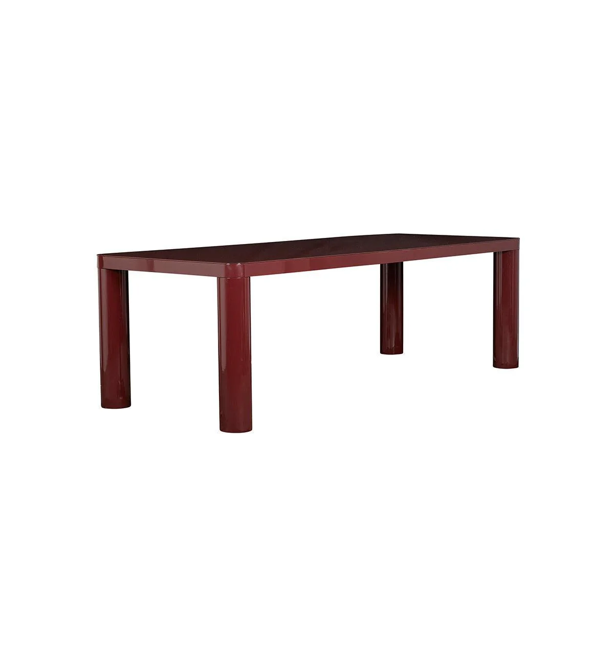 Cult Glossy Dining Table in Burgundy - Image 4