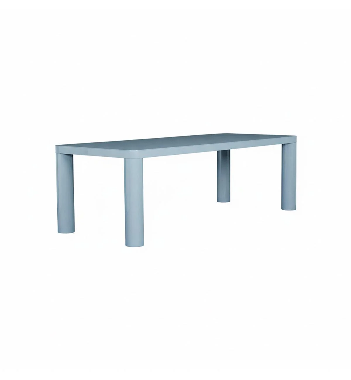 Cult Glossy Dining Table in Powder Blue - Image 6